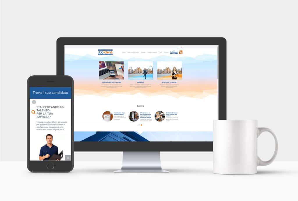 job talent campagna lancio sito web responsive