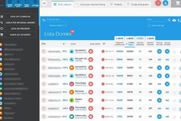 schermata tool premium link